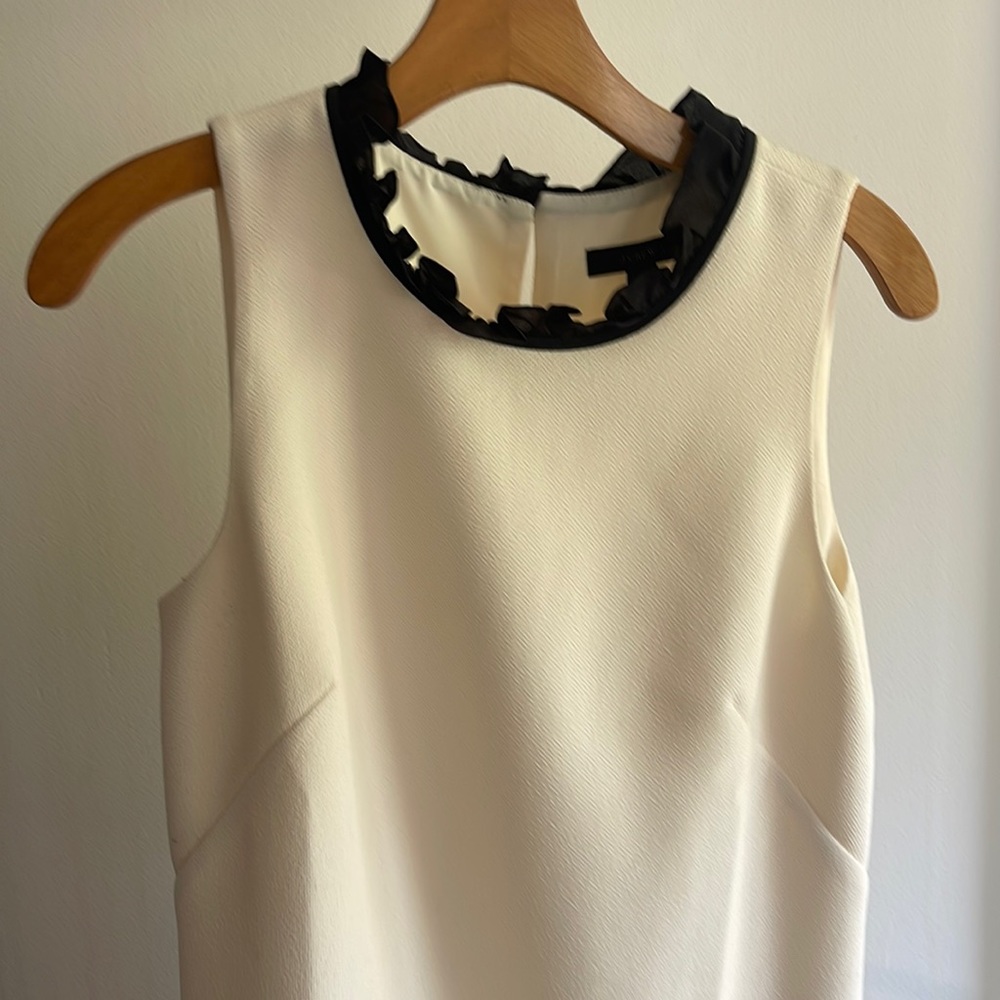J.Crew cream sleeveless dress